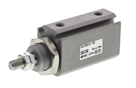 Siłownik pneumatyczny z tłoczyskiem skok: 15mm SMC Ø 16mm dwustronnego działania Action 58.5mm z amortyzacją elastyczną