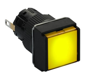 Wskaźnik świetlny kwadr. O 16, IP 65, żółty, zintegr. LED, 24 V, złącze XB6ECV5BP