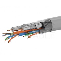 Kabel multimedialny Multikabel 2x UTP kat.5e + 2x RG6 75ohm + 1x FO FTTH 2J SM 9/125 biały Q-LANTEC