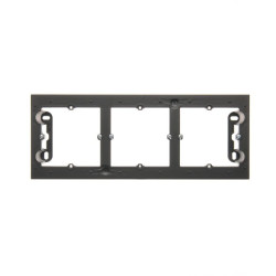 Simon 54 Premium Puszka natynkowa 3-krotna do ramek PREMIUM. Głębokość 35 mm czarny mat DPN3/49