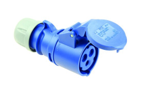 Gniazdo przenośne 16A 3P 230V niebieskie IP44 SHARK 213-6