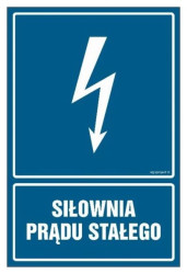 ZNAK - HG045 Siłownia prądu stałego 10 x 15 cm FN - Folia samoprzylepna