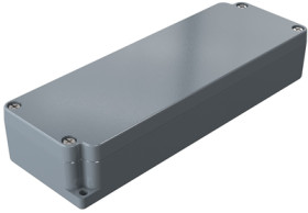 Aluminum enclosure, (L x W x H) 185 x 64 x 34 mm, gray (RAL 7001), IP66, 010619000
