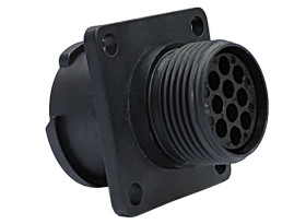 Złącze wielostykowe przemysłowe 10-pinowe M12 Montaż na kołnierzu Gniazdo Amphenol Industrial