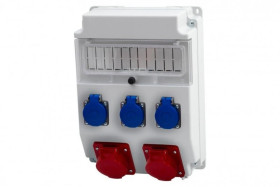 Rozdzielnica CAJA 11M - gniazda 16A 5p, 32A 5p, 3x230V /11 modułów/
