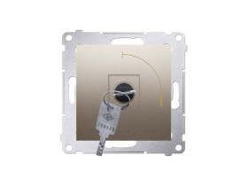 SIMON 54 Wyłącznik pojedynczy na klucz złoty mat 2 pozycyjny 0-I DW1K.01/44 KONTAKT SIMON