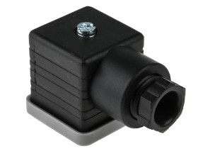 Złącze zaworu elektromagnetycznego A 3P+E 250 V AC Żeński dławnica PG9 Montaż na kablu RS PRO