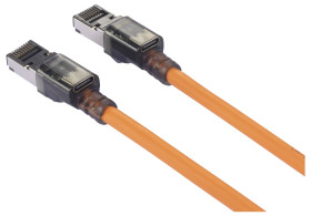 Renkforce RJ45 Kabel sieciowy, kabel krosowy CAT 6a S/FTP 0.50 m pomarańczowy Funkcja Port-Finder, bez halogenu, odporno