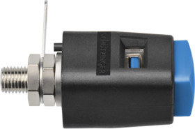Quick pressure clamp, blue, 30 VAC/60 VDC, 16 A, solder connection/cable lug, nickel-plated, SDK 504 / BL