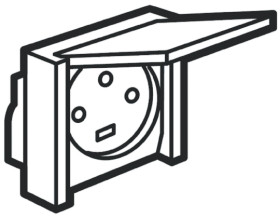 Gniazdo wtykowe Typ E - gniazdo francuskie natynkowe Legrand 20A Zacisk śrubowy