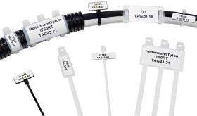 Etykieta do druku laserowego HellermannTyton TAG43-21TD1-892-WH-892-WH 596-12260, 2500 szt.