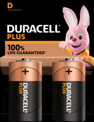 PLUS-D K2 Duracell Plus, alkaline battery, D (mono), pack of 2