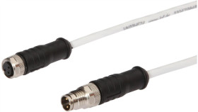 Vk20hf74, Kabel Połączeniowy, 2 M, Żeński M8 (Gniazdo) 3-Pinowy Prosty, Męski...