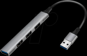 UA0391 USB 3.0, 4-port slim hub, with aluminum casing