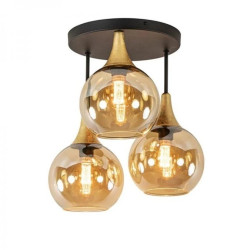 Lampa sufitowa nowoczesna 3xE27 CALLISTO BLACK/GOLD
