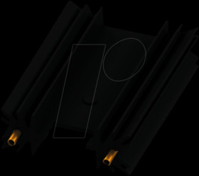 SK 104 50,8 STC Extruded heat sink with solder pin, 34.9 x 12.7 x 50.8 mm, clip