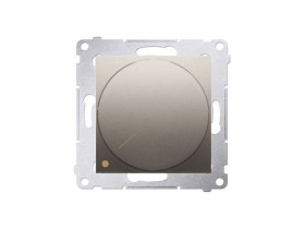 SIMON 54 Ściemniacz obrotowy 2-biegunowy do LED ściemnialnych 230V (moduł) 5-215W złoty mat *Wymagana instalacja 4-przewodowa DS