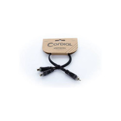 Cordial 14891 Audio Cable Adapter Black PVC 0.30m RCA Plug to Dual RCA Socket
