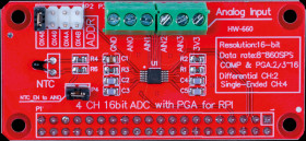 RB-ADC01 Raspberry - A/D Converter, ADS1115