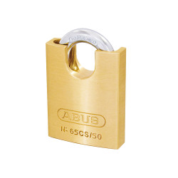 ABUS 35830 65CS/50mm Brass Padlock Closed Shackle Carded