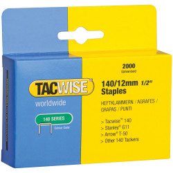 Tacwise 0348 140 Heavy-Duty Staples 12mm (Type T50 G) (Pack 2000)