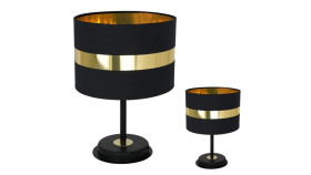 Lampa Stołowa Palmira Black / Gold 1Xe27 60W Mlp6322 Milagro