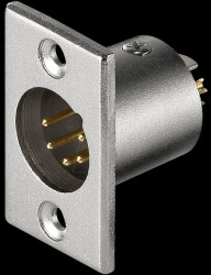 XLR panel connector, 5-pin