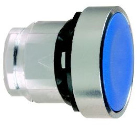 Główka przycisku kryta nieb. O22 push-push zing. LED bez ozn. ZB4BH06