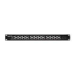 Qoltec Patch panel RACK 12 portów PoE Czarny