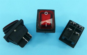 KCD4-R 16A/250V RED ON-OFF IP65 PRZEŁ.