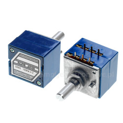 Potencjometr obrotowy 2x100k A RK271 oś gładka 20mm Alps