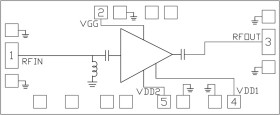 Medium Power Amplifier Chip, 34 - 46.5 GHz