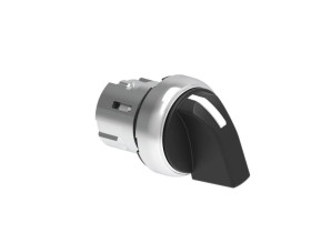 Przełącznik 3 pozycyjny 1-0-2 metalowy bez samopowrotu fi 22mm pokrętło krótkie LPSS130