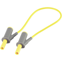 VOLTCRAFT VC8063455 Safety test lead Banana jack 4mm25.00 cm; Yellow; MSB-5010
