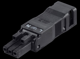 890-103 WINSTA® MINI, 3-pin female connector, with strain-relief housing