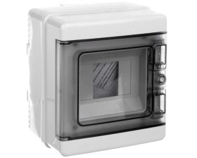 Rozdzielnica modułowa 1x4 natynkowa drzwi transp. seria 620 IP65 150x170x100 szara EC62004 /opak. 22/