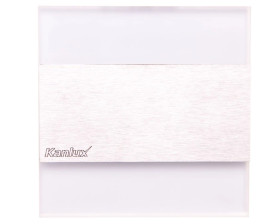 Oprawa przyschodowa LED kwadratowa TERRA LED CW 0.8W 12 DC 15lm kl.III IP20 barwa zimna 6500K stal nierdzewna 23104