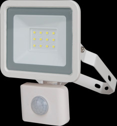 2707614010 LED floodlight, 10 W, 800 lm, 6500 K, IP44, sensor, white