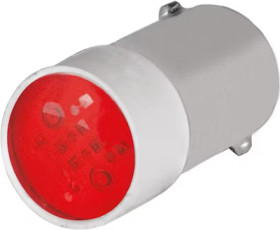 LED lamp, BA9s, 130 V (DC), 130 V (AC), red, 46-39J.0287