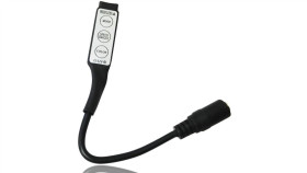 Kontroler Led Rgb Manualny Wtyczkowy 72W 6A 12Vdc Czarny Mini