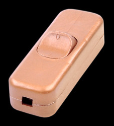 Table Lamp Pass-through Cable Rocker Switch, Golden