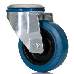 Koło samonastawne średnica kabla 100mm Pojedyncza śruba RS PRO 180kg wysokość całkowita 131mm