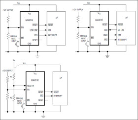 ±1% Accuracy, Low-Power, +3V and +5V µP Supervisory Circuits