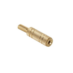 GNIAZDO JACK 3,5mm STEREO GOLD - ZŁOTE NA KABEL