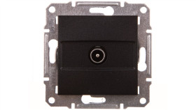 Asfora Gniazdo Tv Końcowe Bez Ramki Antracyt Eph3200171