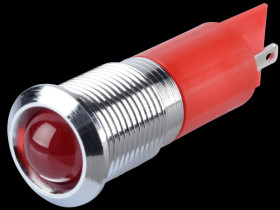 Q14P1CXXR24E Indicator LED, 24 V DC, 14 mm, FASTON, red/BrC