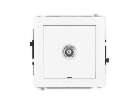 DECO Gniazdo pojedyncze BNC bez pola opisowego biały DGBNCBO-1 KARLIK