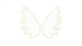 Neon Plexi Led Skrzydła Białe Fpne09x Forever Light