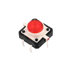 12x12x7.3mm Illuminated Micro TACT Switch Button - Red