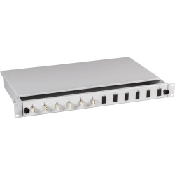 FO splice box, 24 x 50/125 OM3, 12 x LC duplex, (W x H x D) 483 x 44.5 x 244 mm, black, B71902TS.24OM3